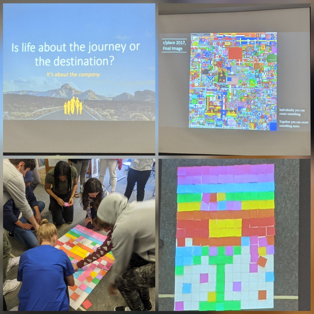 Attended an <a href="/IrondequoitHS/">Irondequoit HS</a> Humanities final presentation today! The creativity of the project, infusion of coursework, public speaking and interactive components are an amazing student-led learning experience.
<a href="/ChrissyMiga_WI/">Chrissy Miga</a> <a href="/AaronJohnsonWI/">Aaron R. Johnson</a> <a href="/cristal_kim17/">Kim Cristal</a> <a href="/WestIrondequoit/">West Irondequoit CSD</a>