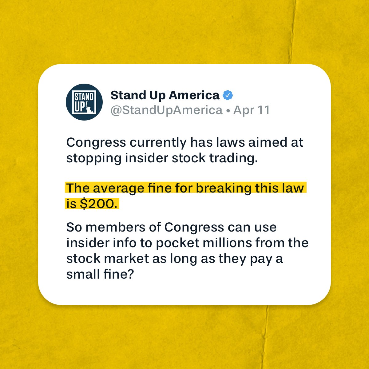 StandUpAmerica tweet picture