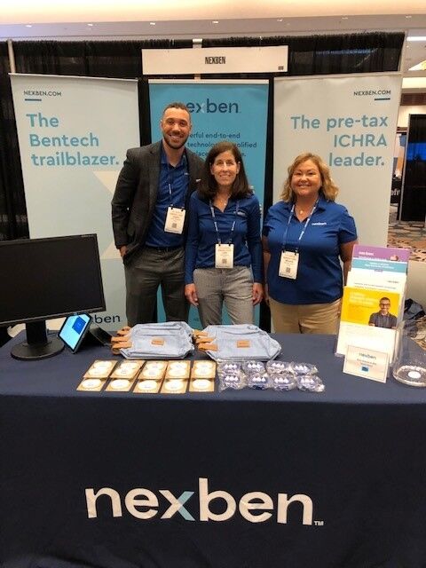 NexbenInc's tweet photo. Are you at the @BenefitsPRO Broker Expo? Stop by booth 608 today and learn how our Bentech provides a simplified marketplace experience that elevates brokers, empowers employers and expands carriers. https://t.co/Z8tNWWjFSw #Bentech #ICHRA https://t.co/6ZjnJAGdym