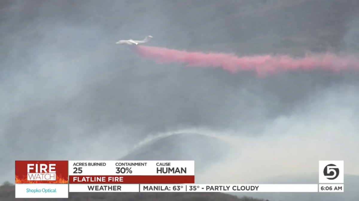 KSL5TV's tweet photo. Crews continue to make progress on the #FlatlineFire, which is now 30% contained.
Fire officials say the human-caused fire is now estimated to be 25 acres - down from 80. #KSLTV https://t.co/CUDHQeJH6Q