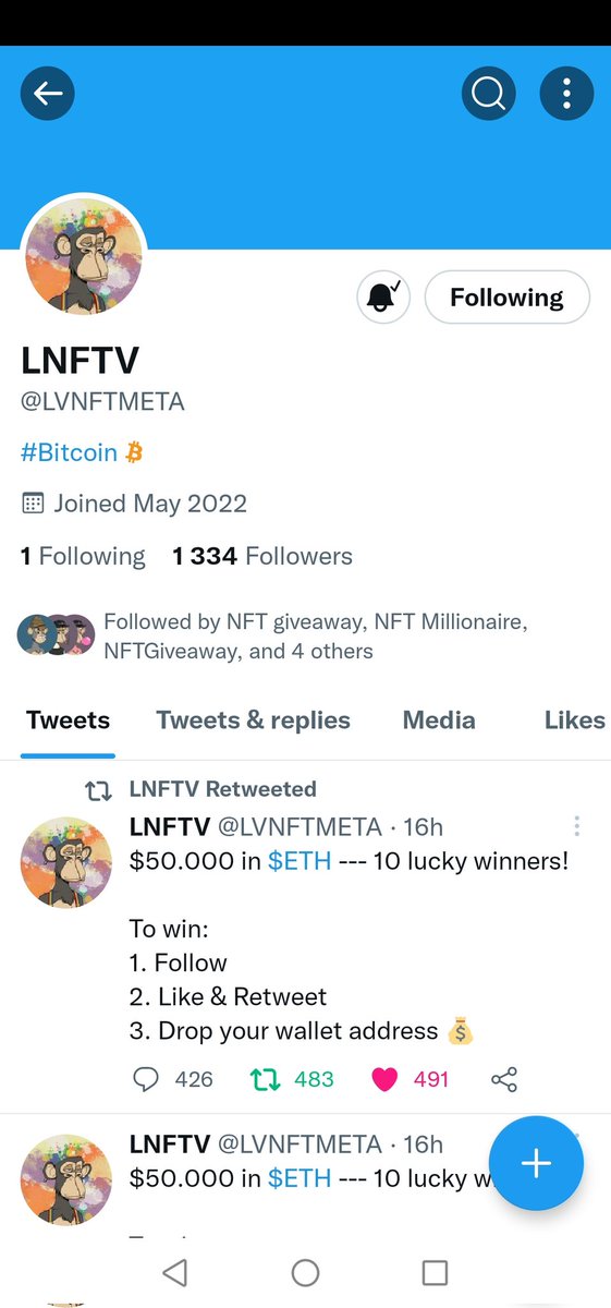 MobSlug's tweet photo. @LVNFTMETA Done. Thanks.
$ETH
0x4D5F21dd5743e313f9b27b4EFf69f0c81a9A78fe https://t.co/8VO6TfiZoT
