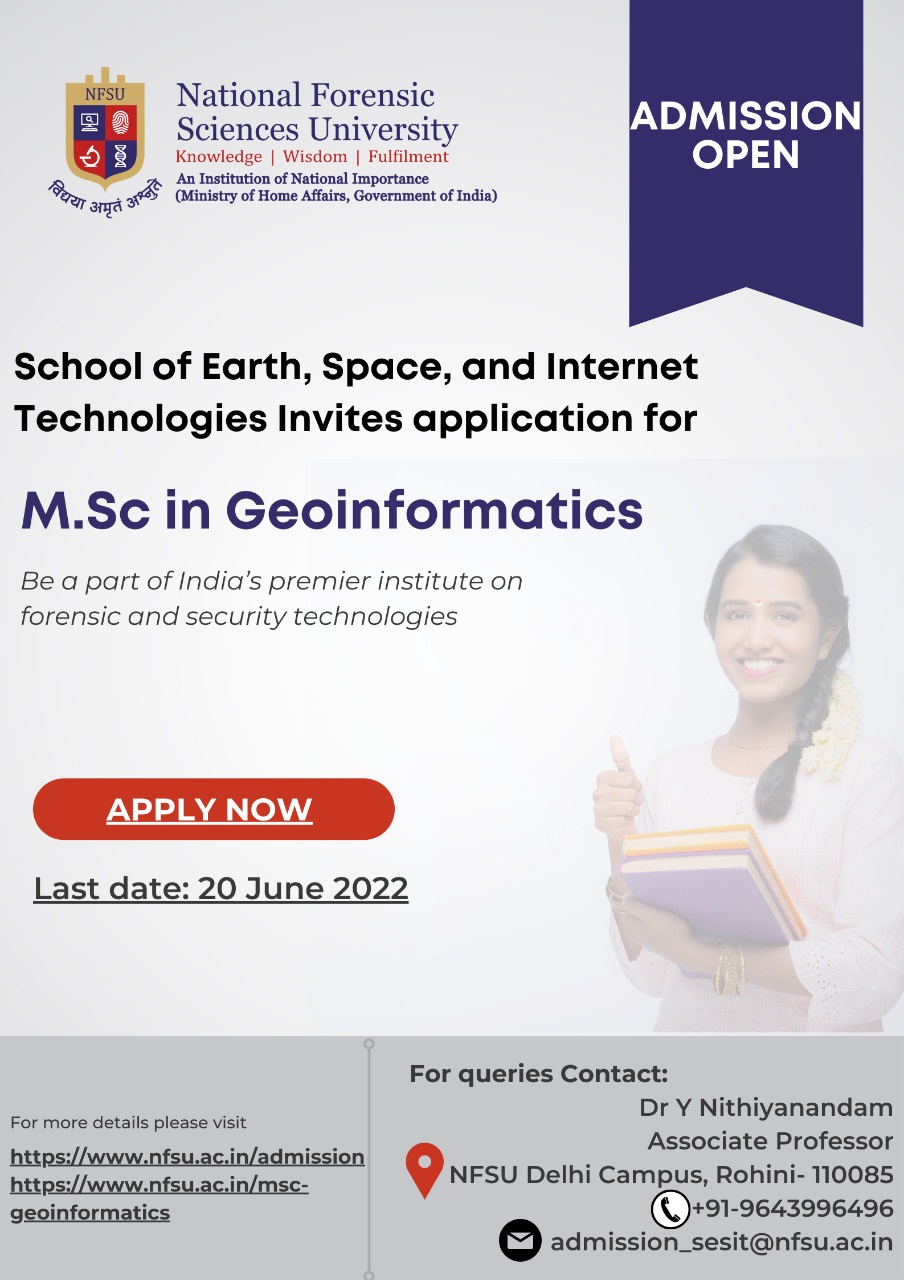 NFSU on Twitter "NFSU Admissions 202223 School of Earth, Space and