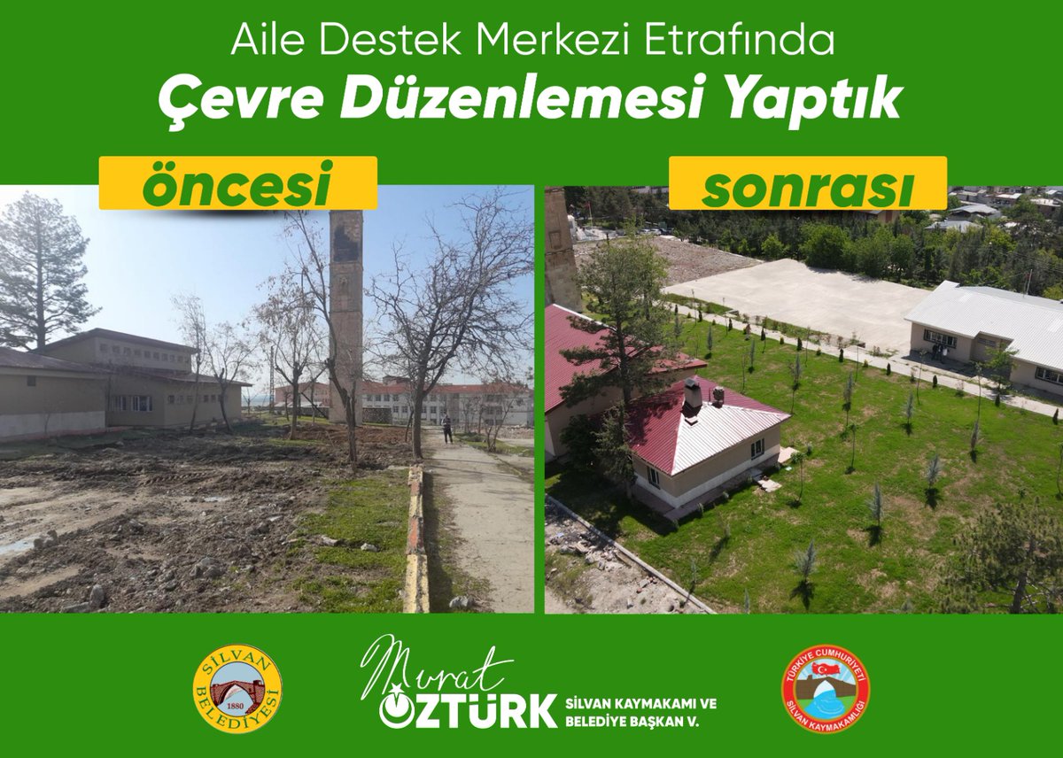 silvanbeltr's tweet photo. Doğayı, Yeşili Seviyoruz. 💚
Yeşil bir #Silvan için boş durmuyor, her fırsatta çalışmaya devam ediyoruz. 🌳🌲🌿
#Hasuni Aile Destek Merkezi etrafında çevre düzenlemesi ve peyzaj çalışması yaptık. https://t.co/RIU0Dcd4We
