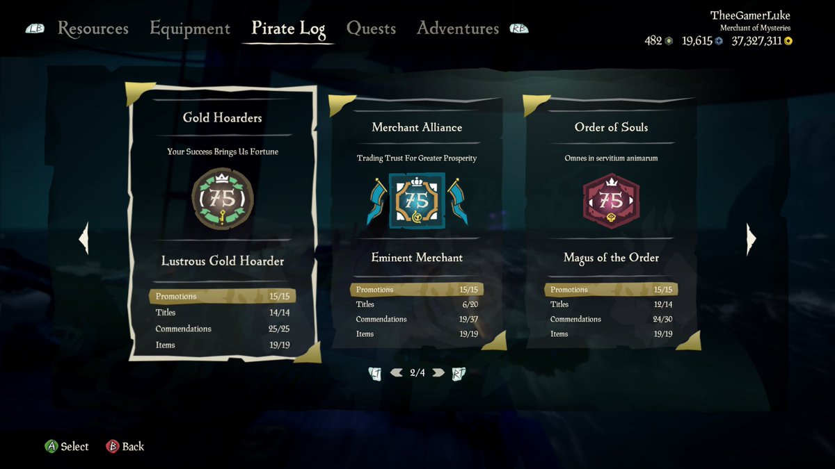 LukeVonDoom's tweet photo. Gold hoarders complete! Finally got those final sorrows chests. Still waiting on my achievement for ‘Golden Voyager’ to go through, sent a support ticket to @SoT_Support yesterday hopefully it will unlock today. 😁🍻

@SeaOfThieves #SoTShot @RareLtd #BeMorePirate #SeaOfThieves https://t.co/2i46clguZP