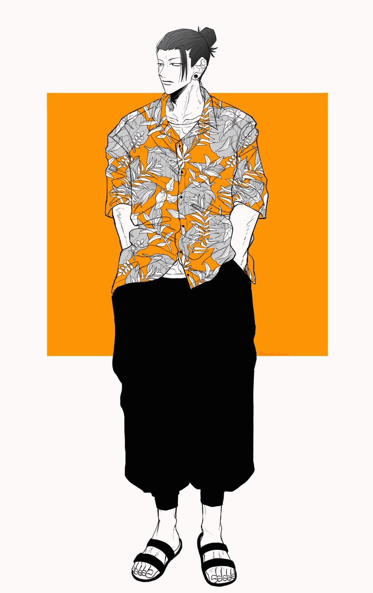 呪術廻戦 夏油さん柄シャツにあうよね はnのイラスト