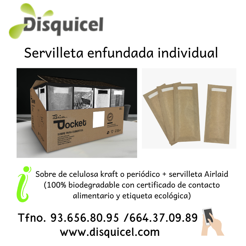 Disquicel's tweet photo. Servilleta enfundada individual perfecta para delivery y take away (Fabricada en Barcelona) ... 🙂🍀

Más info en https://t.co/ihEXXa0uYK

#disquicel #limpieza #higiene #equipamientohosteleria #horeca #Catering #restauracion #delivery #TakeAway #madeinbarcelona https://t.co/A10c1B3IhA