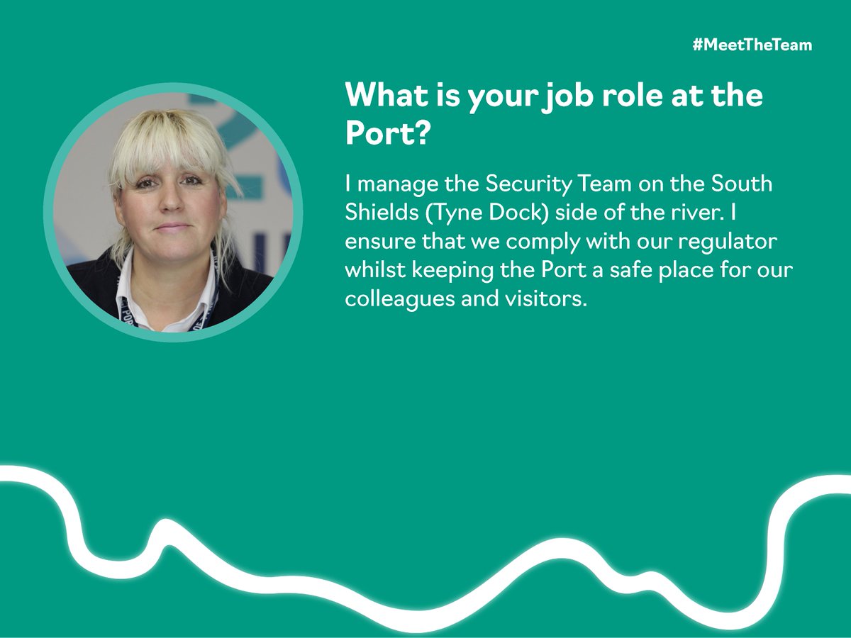 Port_of_Tyne's tweet image. Next up on our #MeetTheTeam is… 

⭐Janice McGinnes⭐

Janice is the Port’s Security Manager for Tyne Dock and also the project manager for our Tyne 2050 project Secure Screening💡

#Security #SecureScreening #MeetTheTeam #Tyne2050