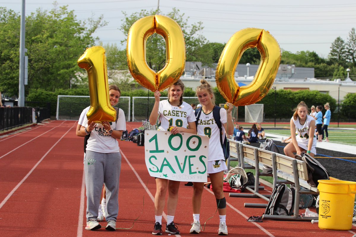 Rbc_CaseysGLax's tweet photo. With her performance yesterday, Anna Gotterup reached 100 goals in a season!!!  Great job Anna!!!  2 teammates hitting the 💯 mark on the same day…Congrats again Anna (goals) and Ella (saves)!!!  Way to go Caseys 🍀🥍🍀🥍. @CaseysSports @sherlonapp @BrianDeakyne https://t.co/bjyjlk9V1J