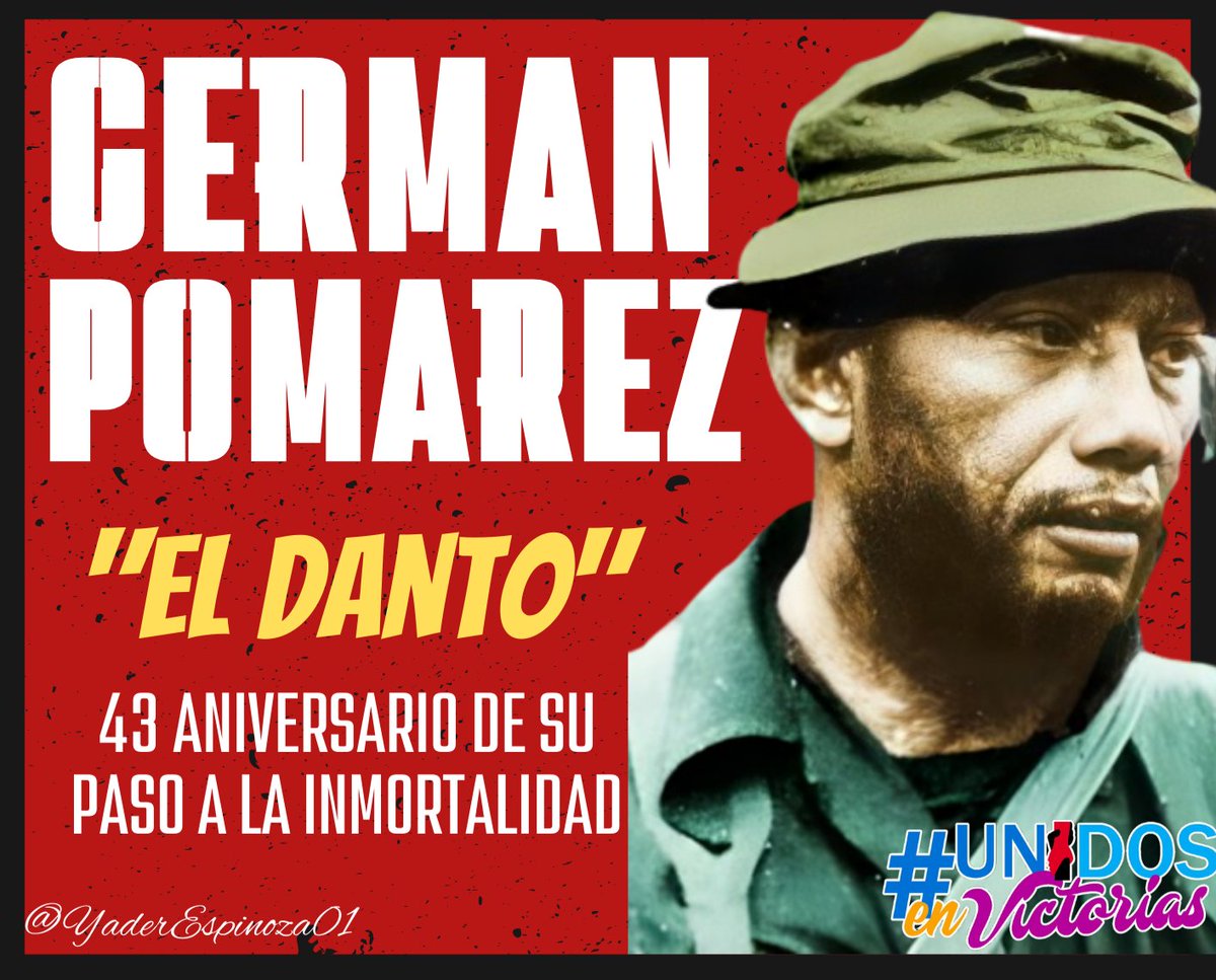 #Nicaragua 
El Comandante Germán,fue y seguirá siendo un modelo de la militancia sandinista,por su destacada lucha y firmeza a los ideales heredados del General Sandino.

General Germán Pomares
Presente,presente,presente!!!
#UnidosEnVictorias
#VictoriasDeLaPaz