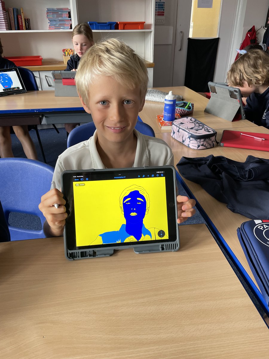 ThomassFulham's tweet photo. To celebrate the 60s, 4FN are creating Andy Warhol inspired pop art selfies! #swingingsixties #questweek https://t.co/z7m7YJprHc