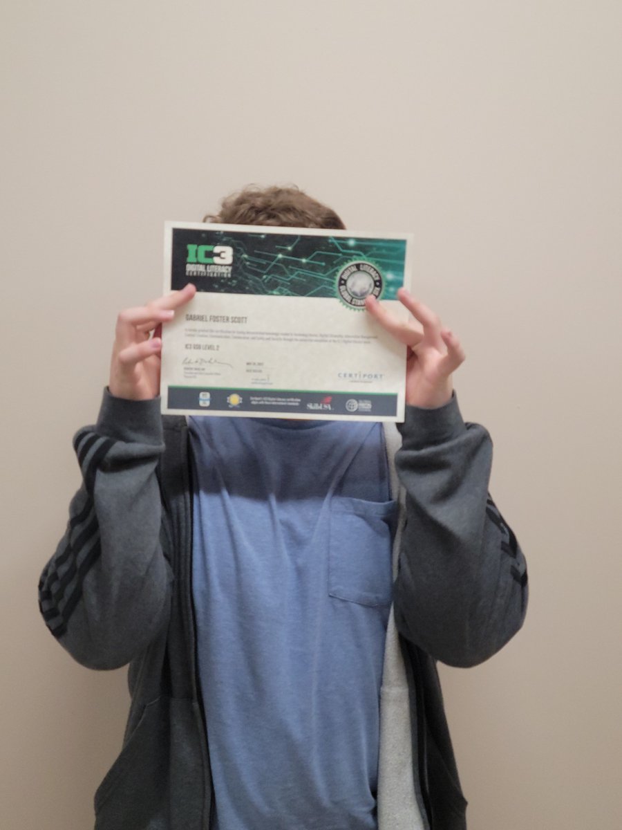 AtcRussell's tweet image. RATC News: Congratulations to Gabe Scott!!! He just passed the IC3 Industry Cert Exam!  Super proud of him!  Way to go, Mrs Phipps &amp;amp; Gabe!!!  Mrs Phipps has had multiple Juniors pass Industry Exams this month! @Russell_Updates @CTEWorks