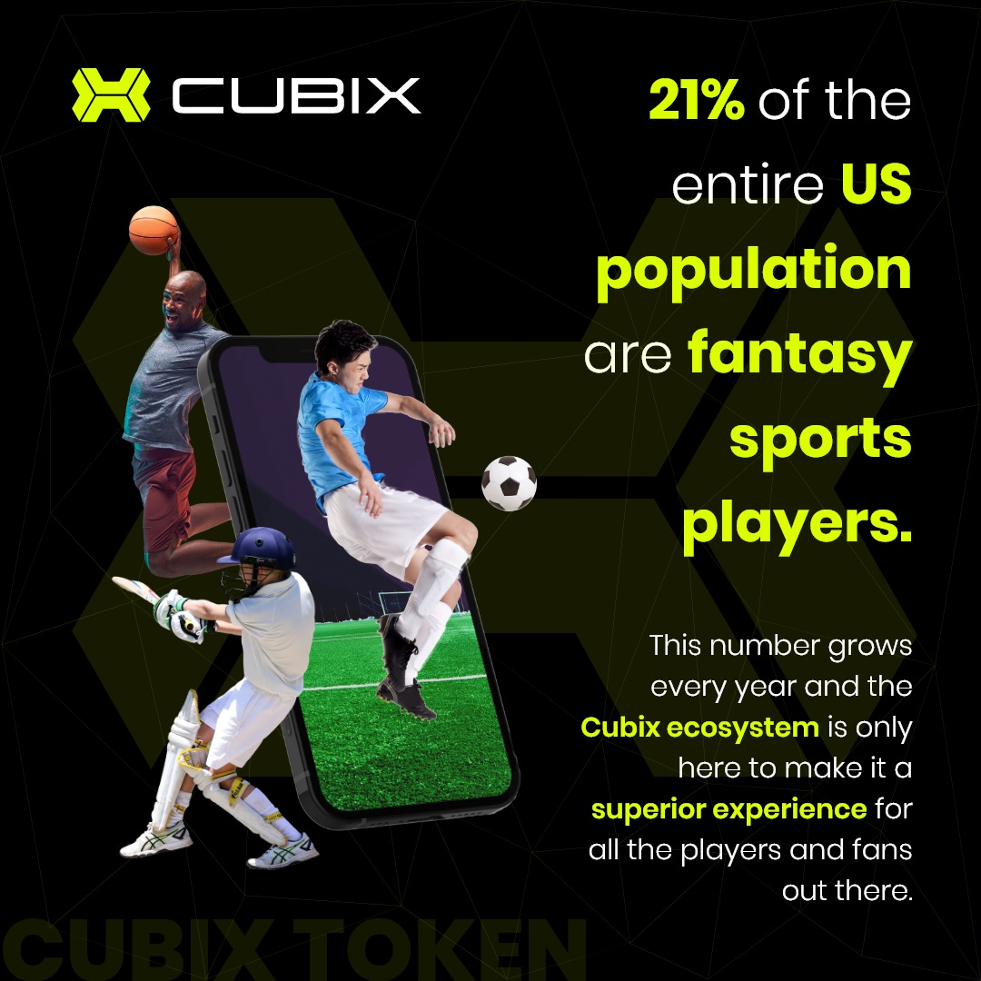 cubix_world's tweet photo. 🤩🤙Be part of the Cubix fantasy sports 🏀 🏈 ⚽️ bandwagon. 💯🔥
For more info check out the following links:
🔗Website: https://t.co/siUHUjphqv
↗️Telegram: https://t.co/dtS28CfF9A
#NFTs #NFTgame #nonfungibletokens #FantasySports #fantasygame #sports #blockchain #cubixpro https://t.co/f8gWe71nns