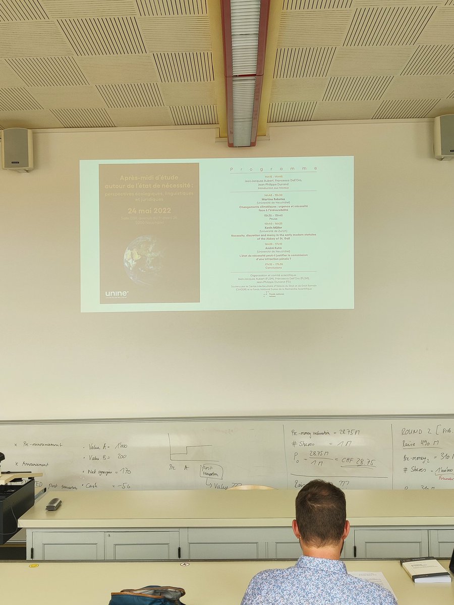 woposs's tweet photo. Starting now! 🚨 "Après-midi d'étude autour de l'état de nécessité" organisé par Jean-Jacques Aubert, Francesca Dell'Oro et @jp_dunand
@fns_ch #CIHDDR @UniNeuchatel
Speakers: Martine Rebetez, Kevin Müller and @KuhnAndreKuhn https://t.co/nMNRngQexq