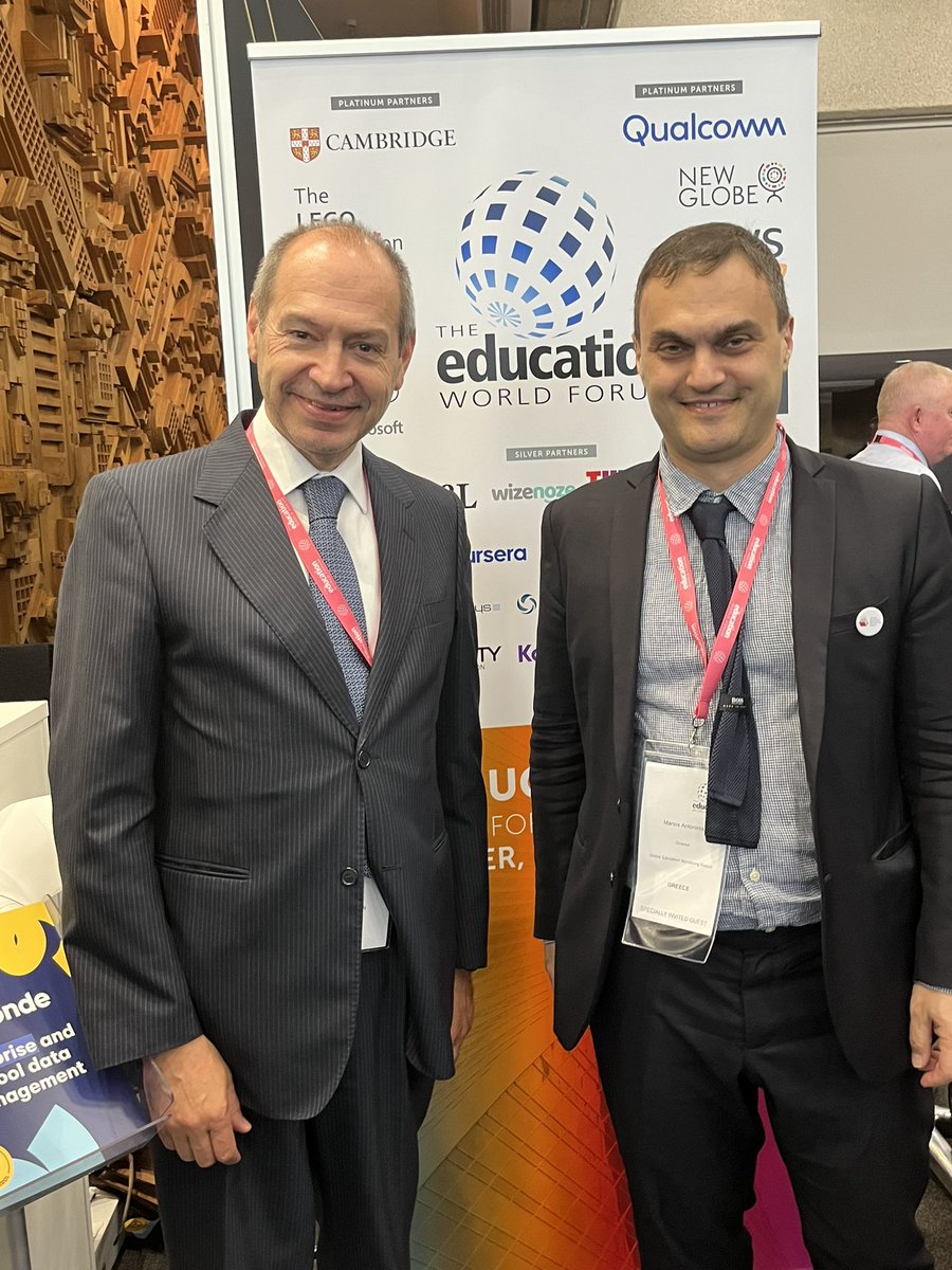 Always a pleasure to discuss #education with the man behind  @GEMReport Manos Antoninis #EWF2022 #SDG4