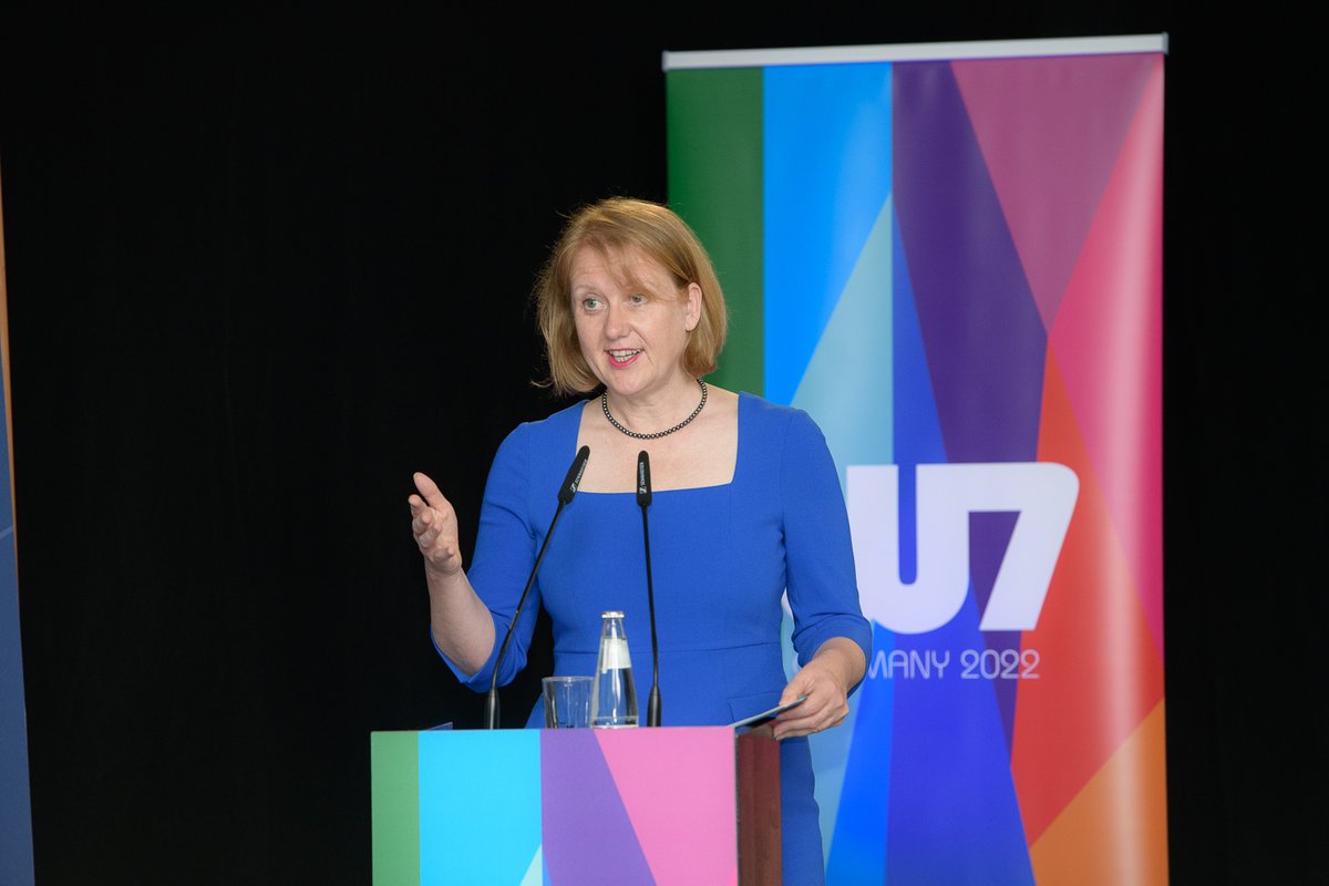 Women7official's tweet photo. “I’m a #feminist – it’s my belief and my passion.”
At #W7Summit2022, German Minister @lisapaus @BMFSFJ reiterated that we are strong partners advocating for #genderequality within the framework of #G7GER.
"It truly is #timetodeliver," she added. https://t.co/BSIn48PC5z