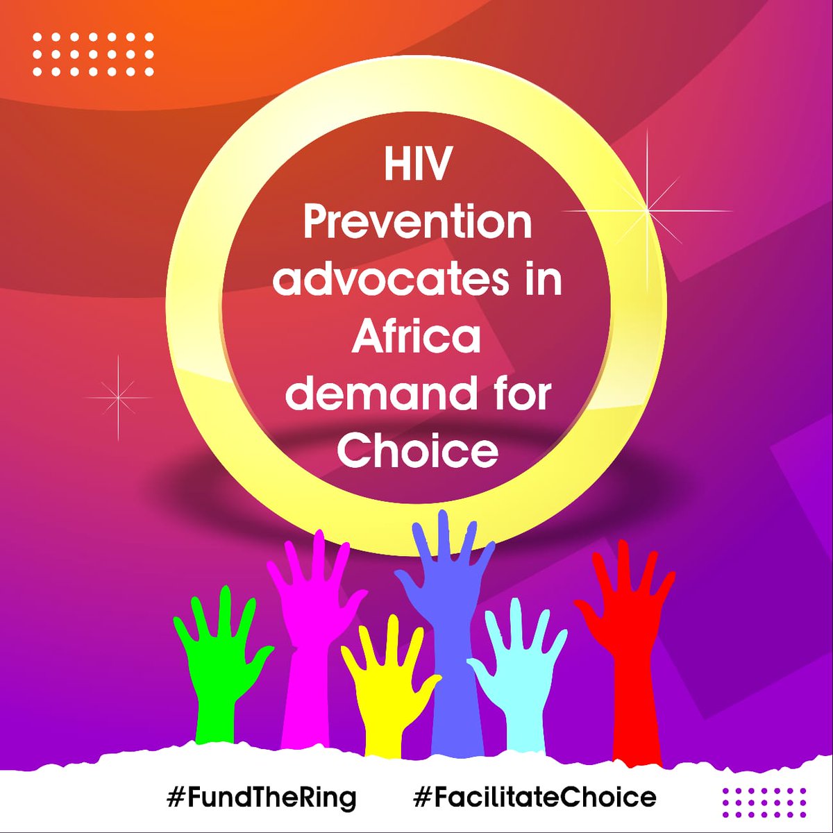 #FundTheRing #FacilitateChoice Country regulators and policymakers have an obligation to help ensure the best range of prevention options for their constituents are made available.@JNkengasong @PEPFAR @Winnie_Byanyima @USAID @USAIDEastAfrica @AfricaCDC @WHO @GlobalFund