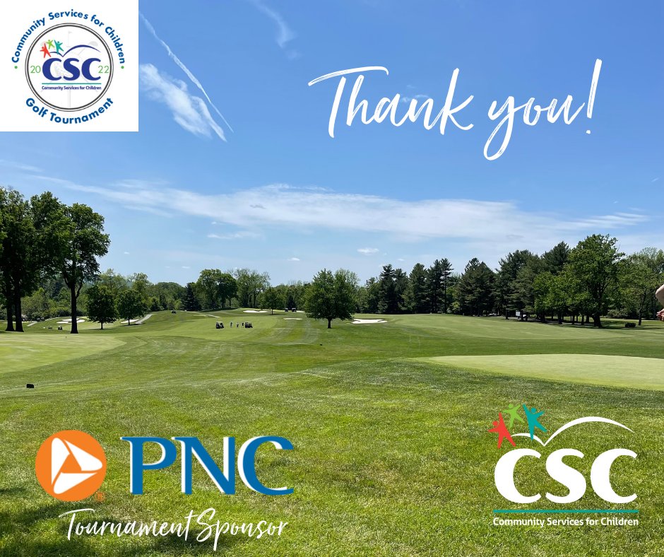 cscinc_org's tweet photo. Thank you PNC for being our Tournament Sponsor for our 2022 Golf Tournament! 

We couldn't have asked for better weather yesterday! A day filled with fun while raising money for the children and families we serve. 

Stay tuned for more photos 📸
#CSCGolf2022 
#CSCEvents 
#CSC https://t.co/Pu18I1wv7U