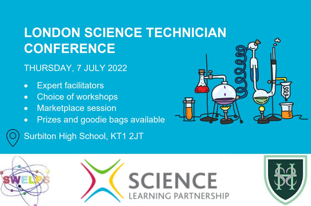 SLondonSLP's tweet photo. Calling science technicians! Join us on 7th July at Surbiton High School for our summer conference. A full day of practical ideas & activities, keynotes & workshops - £25 (maintained) before end of May
find out more and book: https://t.co/wLMbZRRpY0
#Labexpert #SWELPS #CLEAPSS https://t.co/lK4SkYAhkG