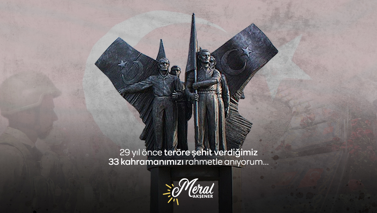 24 Mayıs 1993’te, Bingöl'de;

Terör örgütü pkk tarafından şehit edilen sivil ve silahsız 33 Mehmetçiğimizi rahmetle anıyorum.

Ruhları şad, mekânları cennet olsun.
Unutmadık, unutturmayacağız…
