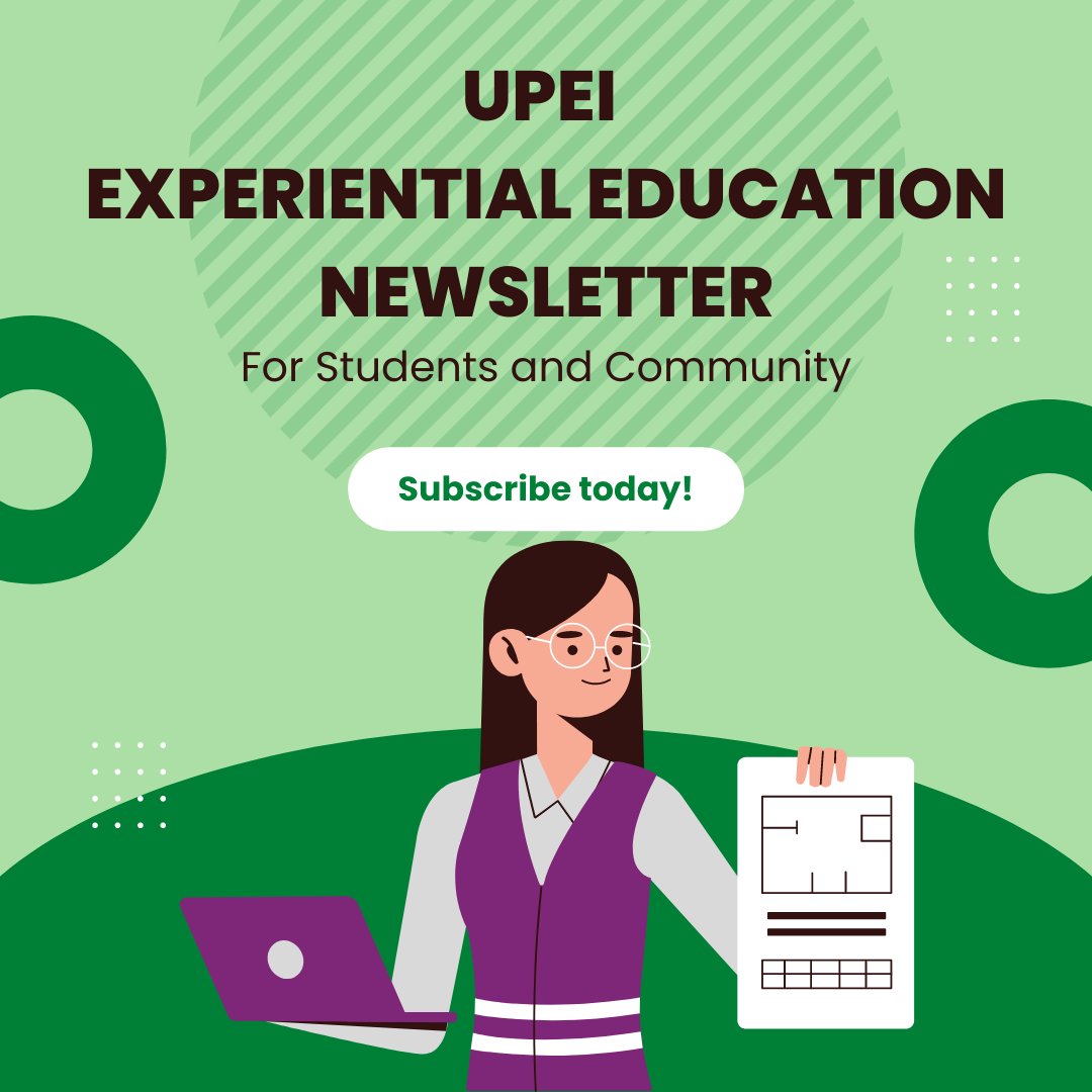 Curious about what's happening at UPEI? Subscribe for the Experiential Education newsletter! Subscribe to stay updated on experiential learning at UPEI, success stories, and upcoming opportunities for partnership.
upei.us5.list-manage.com/subscribe?u=dd…