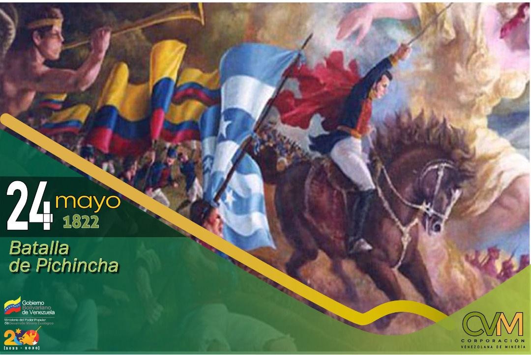 #Efeméride || 1822: Batalla de Pichincha. El Gran Mariscal Antonio José de Sucre libró, a las faldas del volcán Pichincha, una de las batallas más importantes para consolidar la idea de patria y la gesta independentista bolivariana en suelo ecuatoriano. 
#24May 
#Pichincha200Años
