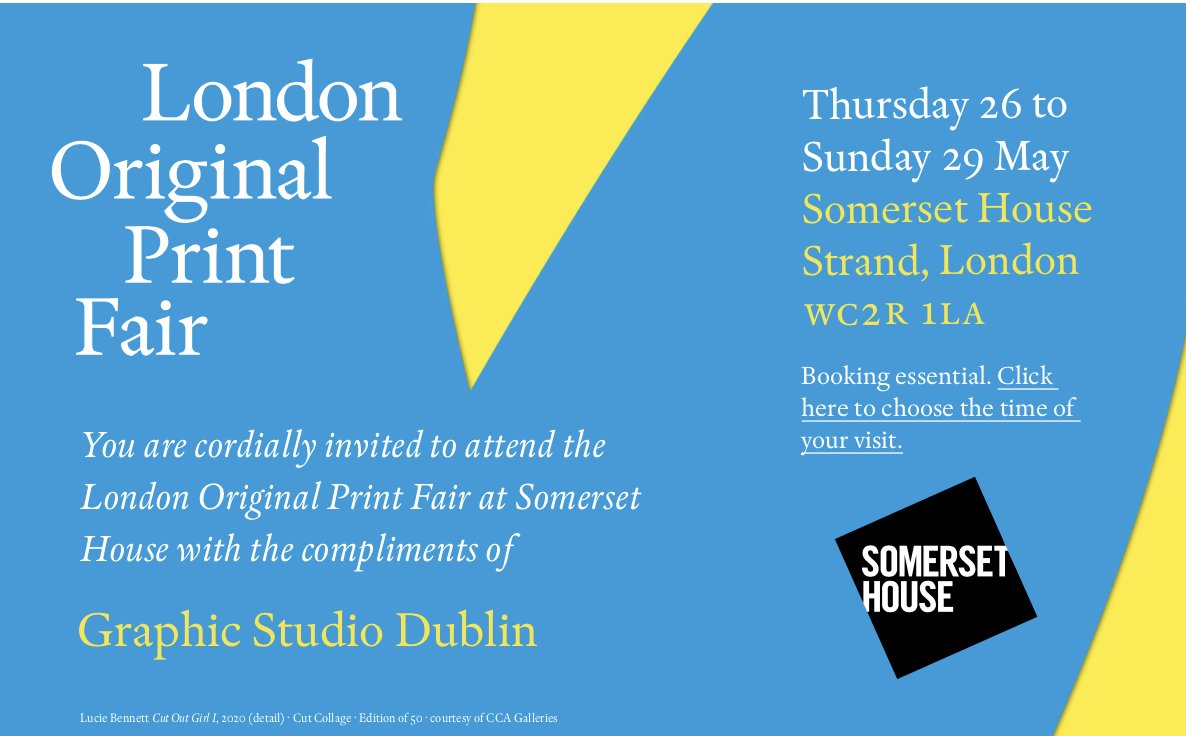 Graphic Studio Gallery (@graphicstudiog) on Twitter photo We're presenting work at London Original Print Fair, at Somerset House this week. Our attendance is kindly supported by Culture Ireland. Email us at gallery@graphicstudiodublin.com if you would like to receive complementary tickets. - mailchi.mp/graphicstudiod… We're presenting work at London Original Print Fair, at Somerset House this week. Our attendance is kindly supported by Culture Ireland. Email us at gallery@graphicstudiodublin.com if you would like to receive complementary tickets. - mailchi.mp/graphicstudiod…