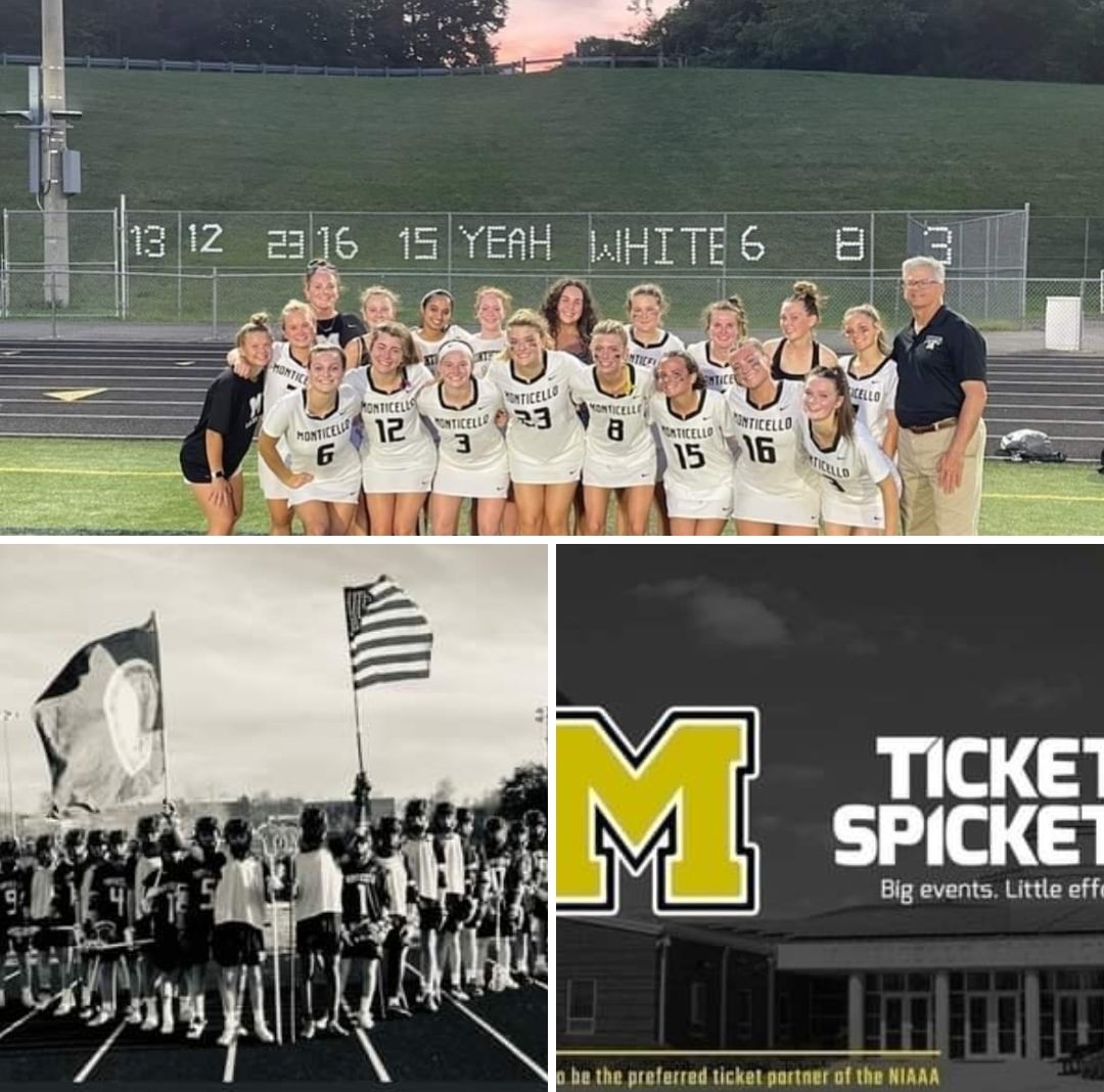 MonticelloAD's tweet photo. 🥍 Monticello Girls &amp; Boys Lacrosse vs. Fluvanna
📆 Tues., May 24 - 5:30/7:30pm
📍 Monticello H.S.
🎟 Tickets are online: https://t.co/81DTT01bs8
🎫 Student &amp; Adults - $7
🎟 First 25 MHS Students admitted FREE
📺 Live Stream: https://t.co/ql2KqpAmXL
🍿 Concessions available https://t.co/va8OYOCfH6
