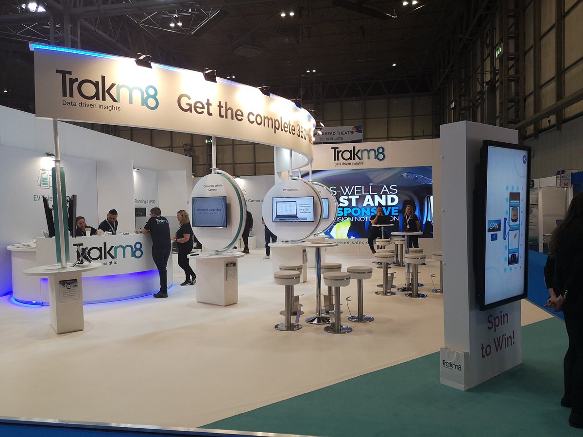 Trakm8's tweet image. This year's @TheCVShow is officially open! Visit @Trakm8 on stand 5C10 to discuss our fleet management solutions. #Trakm8 #CVShow