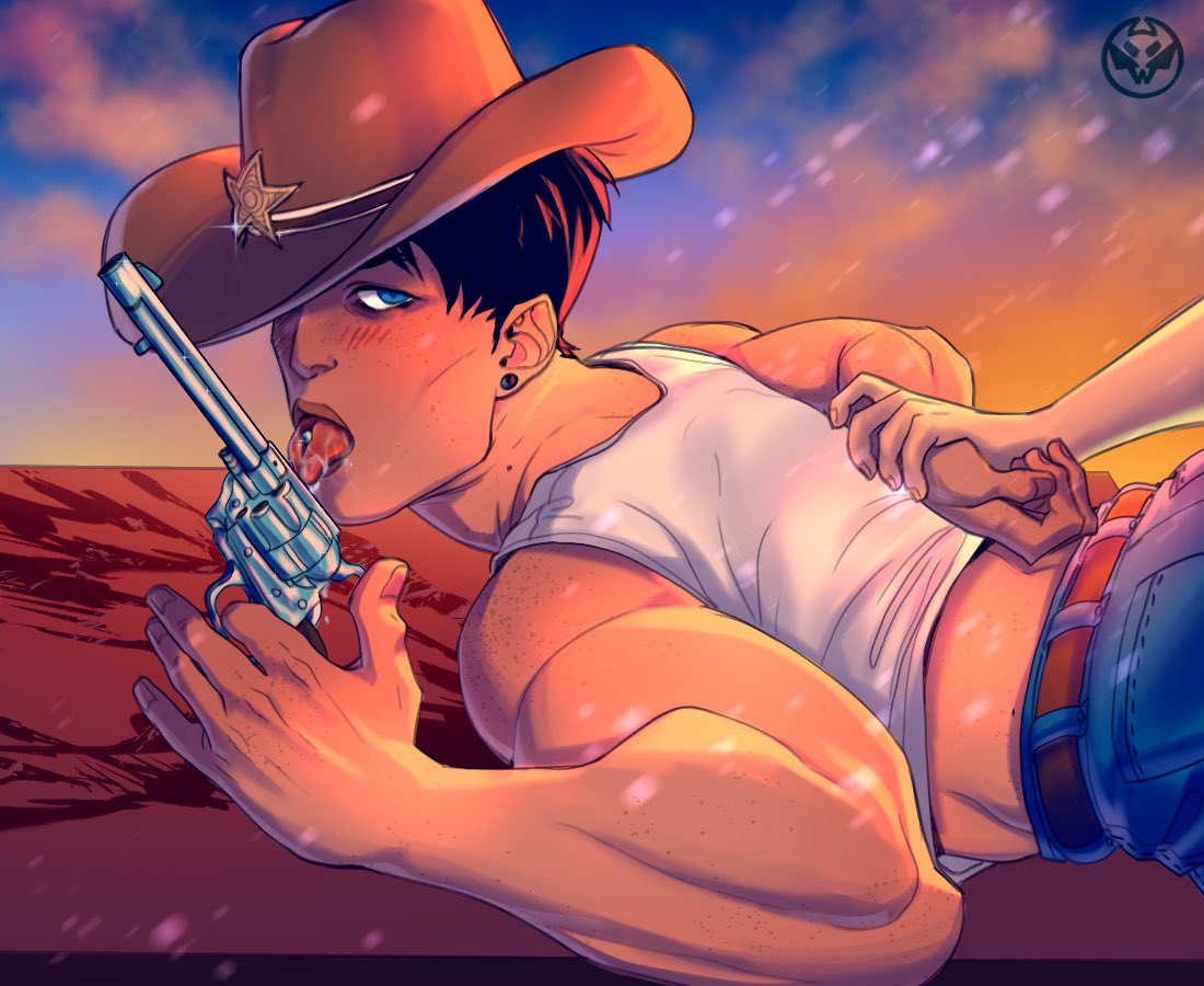 MONANIK2's tweet photo. Bloody version in the replies for all yall kinky fucks but 

#thirstytobioweek day 5 — big/sheriff

I hate it but I like it cause I put so much damn effort into it for no reason https://t.co/DvpbpplqU4