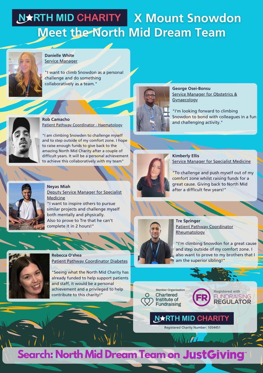 Kimberly Ellis (@kimberlym_ellis) on Twitter photo The countdown is officially on !
In 24 days a group of us will be climbing Mount Snowdon whilst raising funds for <a href="/NorthMidCharity/">NorthMidCharity</a> @NorthMidNHS
Please donate what you can for this fantastic cause.
Wish us luck (I will definitely need it 😬)
justgiving.com/fundraising/cl… The countdown is officially on !
In 24 days a group of us will be climbing Mount Snowdon whilst raising funds for <a href="/NorthMidCharity/">NorthMidCharity</a> @NorthMidNHS
Please donate what you can for this fantastic cause.
Wish us luck (I will definitely need it 😬)
justgiving.com/fundraising/cl…
