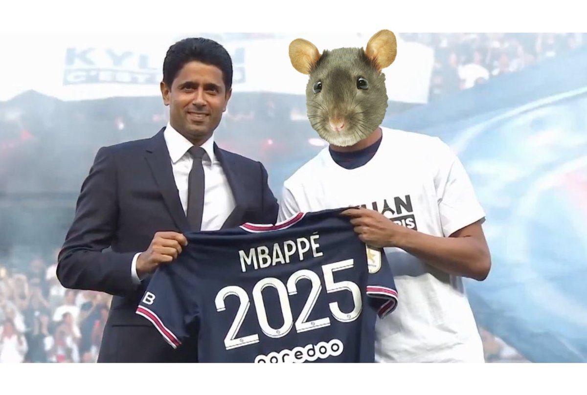 Elio301277's tweet photo. Rata de alcantarilla 🐀 #rata #traidor #Mbappe2025 #KylianMbappe #MBAPPETRAIDOR #MbappeRata #Mbappe #mbapperealmadrid #mbappè https://t.co/TxrS9Kv98D