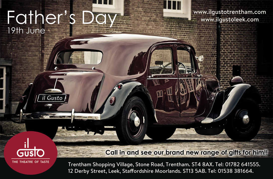 A wide range of Father's Day gifts available in store now!!
From a personal item to his favourite tipple, so much to choose from...pop in to see us
il Gusto Leek, 12 Derby Street, Leek. ST13 5AB. 
Tel: 01538 381664 | ilgustleek.com
