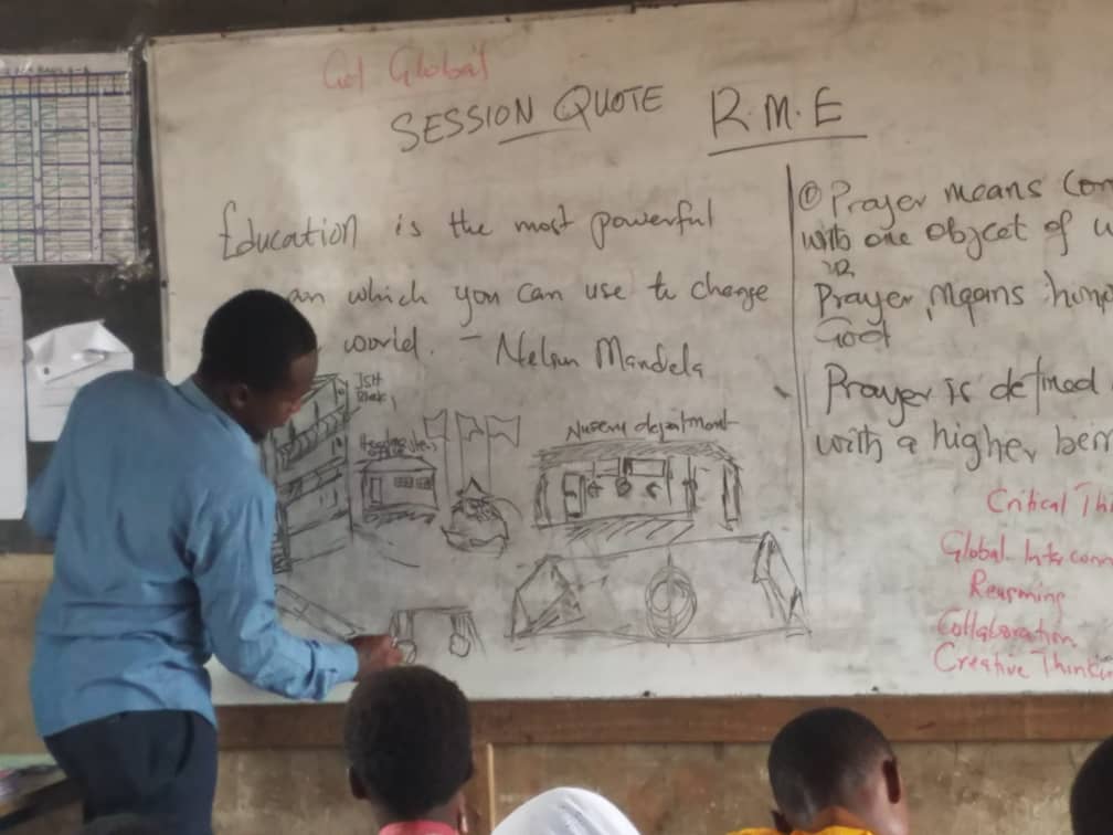 movetheworld_co's tweet photo. We had a new teacher in our Get Global class today at one of our partner schools, he is drawing his ideal school on the board which is one of the activities the students get to do as well.
Collaboration equals success.
#education #nelsonmandela #quoteoftheday #idealschool https://t.co/tr4uE3WpEB