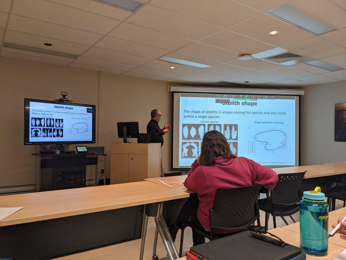 That's a start for RespFest2 in @UQAR! The first talk is a plenary by Pascal Sirois <a href="/UQAC/">UQAC</a> Peter Grønkjær <a href="/AarhusUni/">Aarhus Universitet</a> on contribution of otolith chemistry in fish ecophysiology.