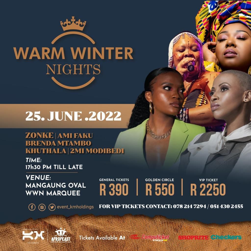 If you're in Bloemfontein trust you don't wanna miss this show #WarmWinterNights