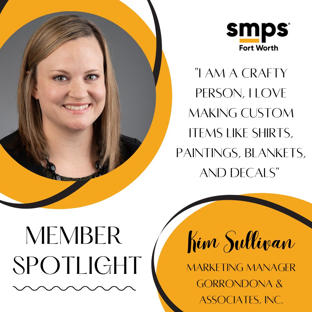 For this month's member spotlight, meet Kim Sullivan, a Marketing Manager at Gorrondona &amp; Associates, Inc, who has over 10 years of experience in Marketing and Communications. 

Learn more about Kim by clicking the link below!

smpsfortworth.org/blog/member-sp…