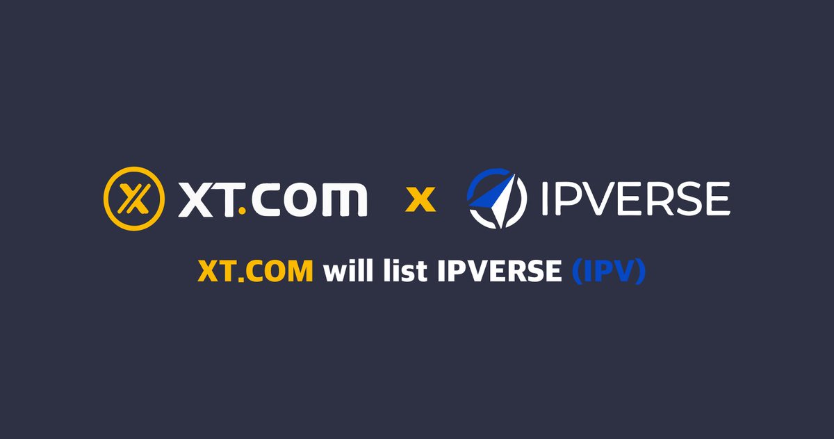 IPV(IPVERSE Token) will be listed on XT.COM. IPV/USDT trading pair will be opened in Innovation Zone(Web3.0)

$IPV #IPVERSE #IPXHOP <a href="/XTexchange/">XT Exchange 🚀 #XTurns7</a> #NFT #listing