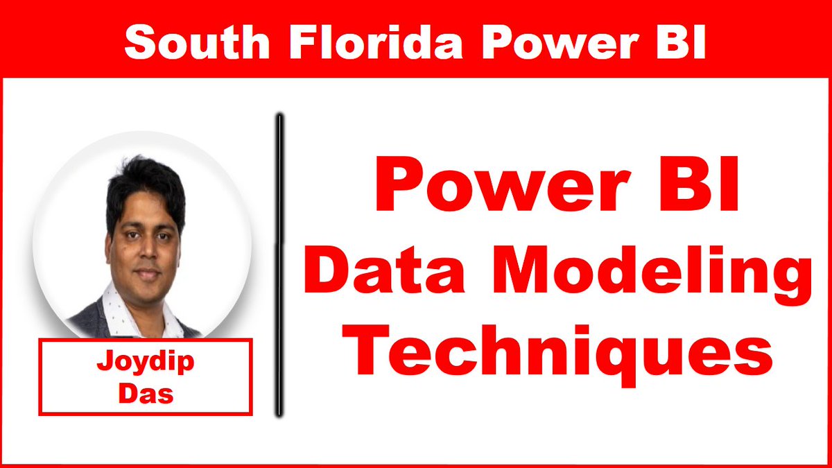#PowerBI #DataModeling Techniques
by Joydip Das
Wed | June 1, 2022 | 5:00 PM US ET | 10:00 PM GMT

&gt; LEARN:
- Star schema vs. Snowflake Schema
- Role-Playing dimensions
- and much more ...

Register at bit.ly/3wwLEfU

#data #PowerPlatform