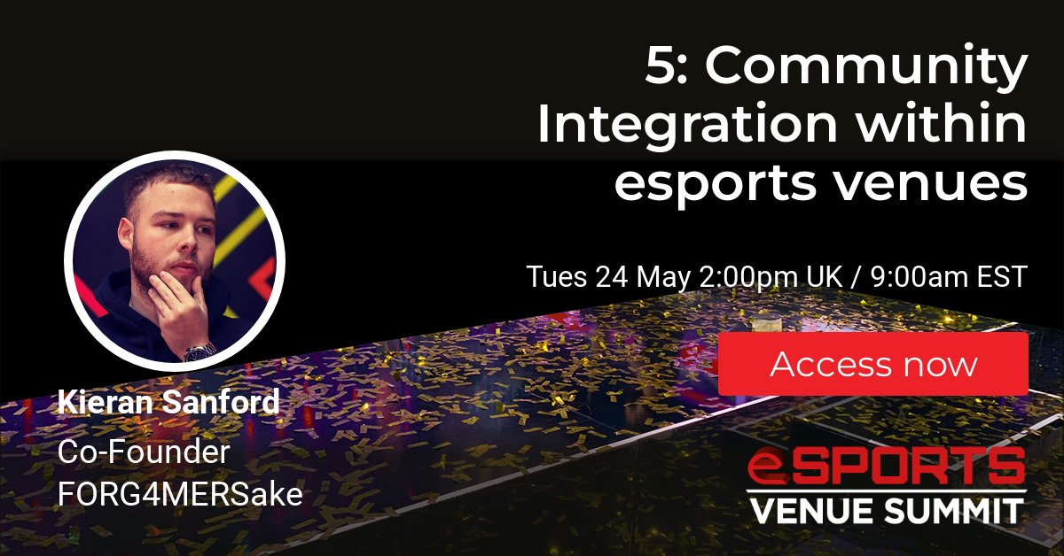 Starting shortly: 'Community Integration within esports venues' with Kieran Sanford, Co-Founder, <a href="/ForG4MERSake/">#4Sake</a> - access through the Remo platform at live.remo.co/e/esports-venu…
#venues4esports #esportsbusiness