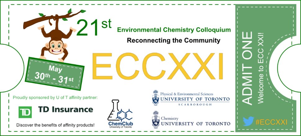 EnviroChemUofT's tweet photo. ECCXXI is coming soon! Get ready for two days packed with talks and reconnecting with your UofT EnvChem community. Sponsored by #TDInsurance #Affinity #ChemClub #UTSC #EnviroChemUofT https://t.co/VxfHYYNpnh