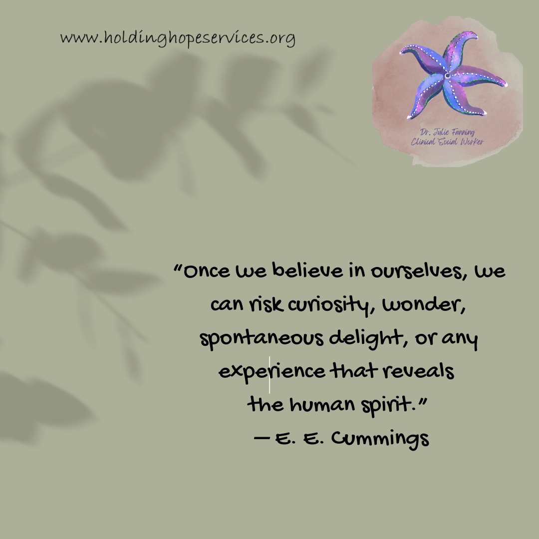 If I can do nothing else I just want you who reads this to realize how worthy you are.  I want you to feel deep down how you have the strength and smarts and skills and heart to live your best life.
#drjuliefanning #holdinghopeservices #liveyourbestlife #elgin_il #westvirginia