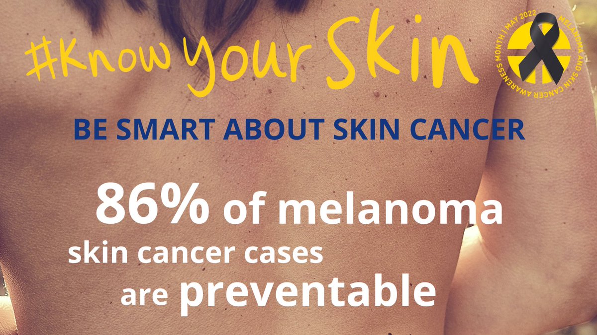 May is Skin Cancer Awareness Month. 

86% of melanoma skin cancer cases are preventable, which is why it’s so important to be sun safe. Check your skin regularly and contact your GP if you notice any changes or have concerns. 

tinyurl.com/2p87ku4a 
#KnowYourSkin