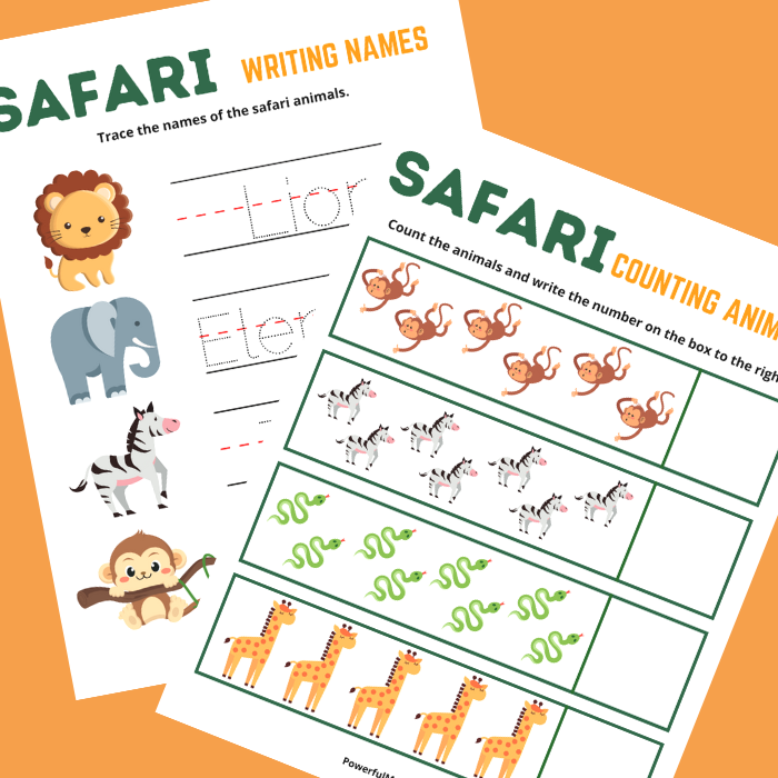 PowerMothering's tweet photo. Printable Safari Counting &amp; Writing Practice Pages - https://t.co/cTq8669Ngo https://t.co/XAkFBJNp9r