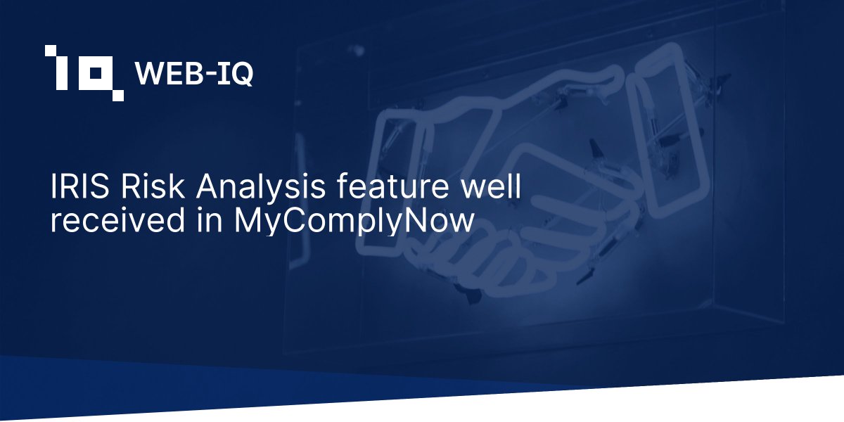 #Customersuccess @webiqnl IRIS Risk Analysis, branded as Online Client Screening (OCS) in the compliance platform of @NowComply, is quickly growing in usage and makes screenings noticeably easier for real-estate agents and notary offices in The Netherlands web-iq.com/news/iris-risk…