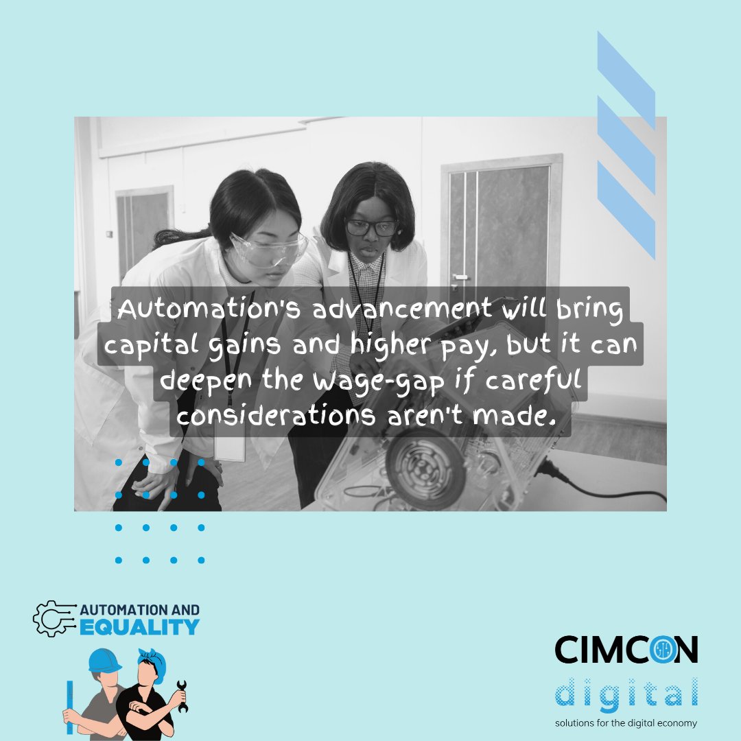 MachineAstro's tweet photo. The pay gap between genders in the world of automation is staggering.
The only plausible solution is smart hiring and ensuring an equal pay policy for the same job roles across industries.
We at #CIMCONDigital stand in solidarity for equal pay for women.

#automation #equality https://t.co/CCpbdRW1UD