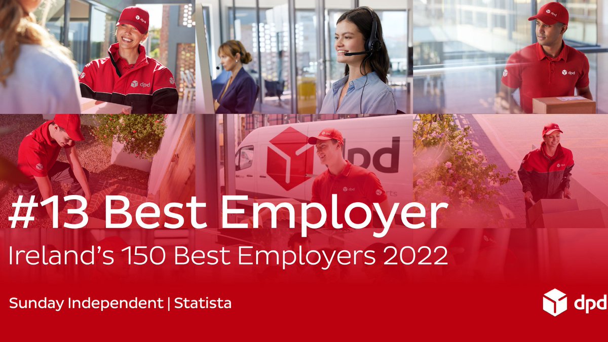 dpdireland's tweet photo. We are absolutely thrilled to be recognised as one of the Sunday Independent’s 150 Best Employers of 2022! This top ranking is a result of the tremendous culture and environment within our company.

#YourDeliveryExperts https://t.co/i39u9GK0S6