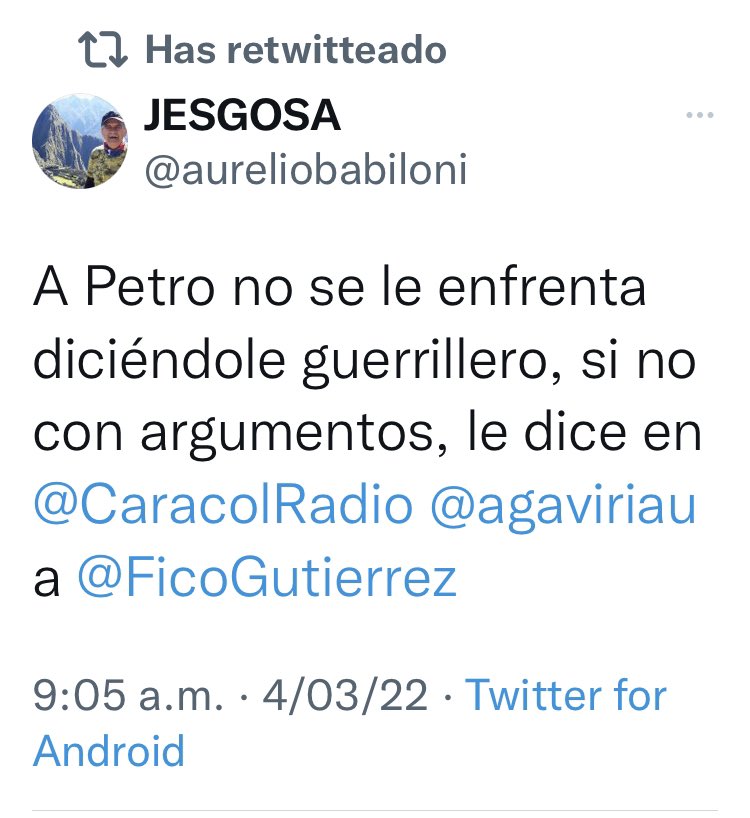 DiannAvellaneda's tweet photo. @_icarlosca @AlvaroUribeVel A cual de todos los guerrilleros se refiere??? https://t.co/ZQrRDyY9wF
