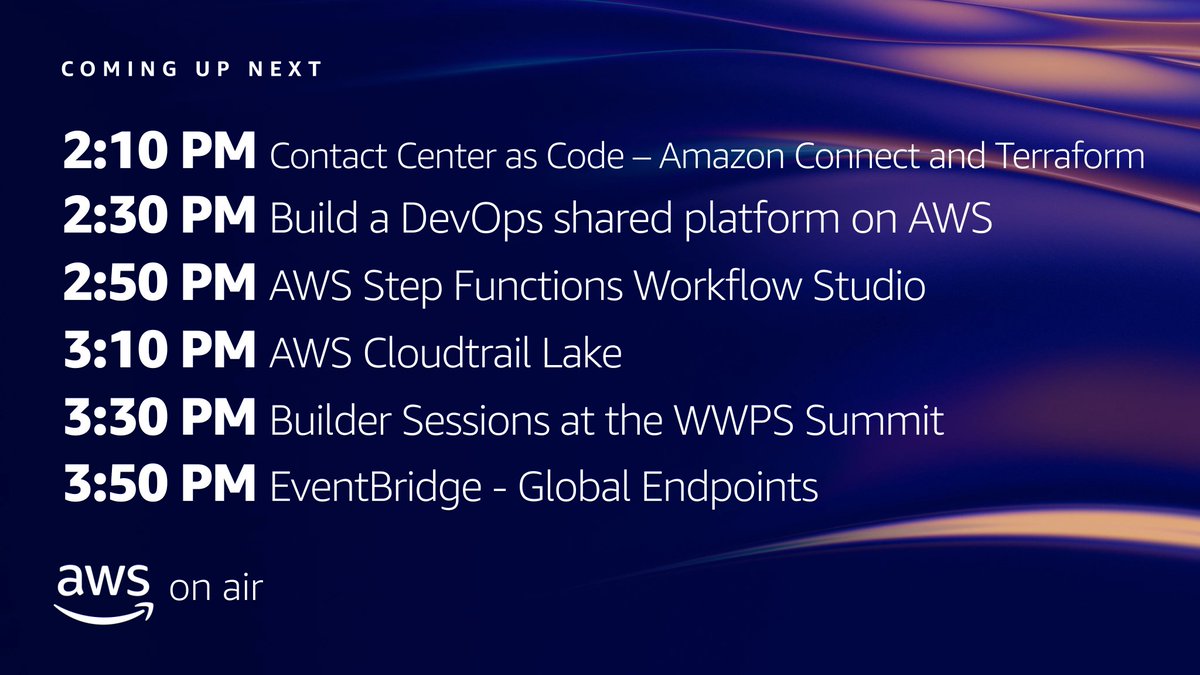 AWSonAir's tweet image. ⌚️AWS On Air is live at the WWPS Summit in D.C. #AWSSummit #awsonair
