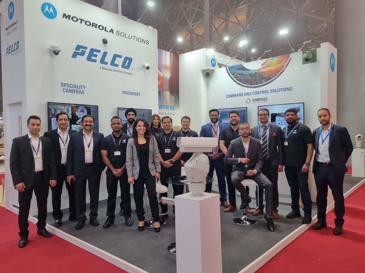 pelcovideo's tweet photo. Busy day at @MotoSolutions #Pelco stand at #MilipolQatar! Visitors have seen the #VideoXpert — #AccessControl Manager integration & how #AI-powered #analytics can help with detecting, verifying & responding to incidents. Register now & visit stand E004: https://t.co/dHdCxcKeTB https://t.co/dt23LzcR90