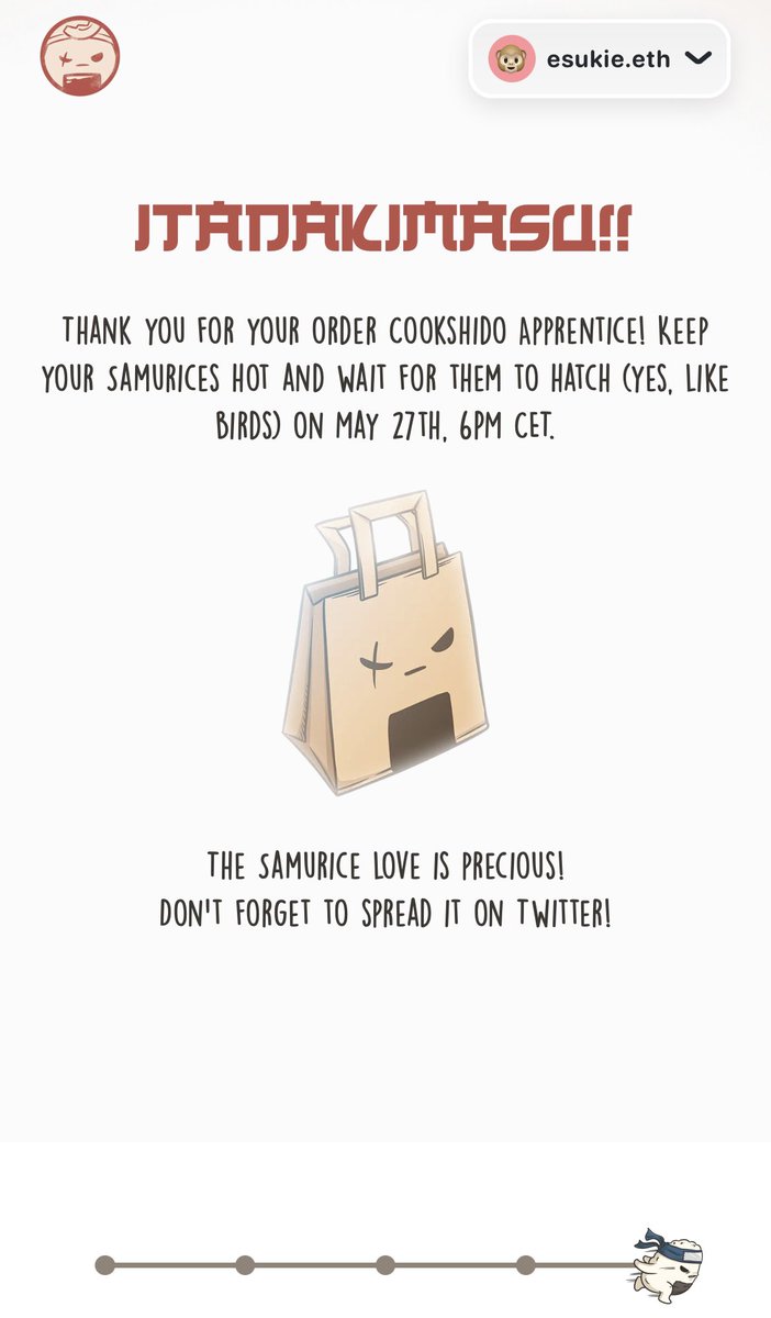esukie31's tweet photo. @SamuricesNFT Omg im so excited! Keeping my lunch bag warm and cozy! https://t.co/rzpQKnx7qI